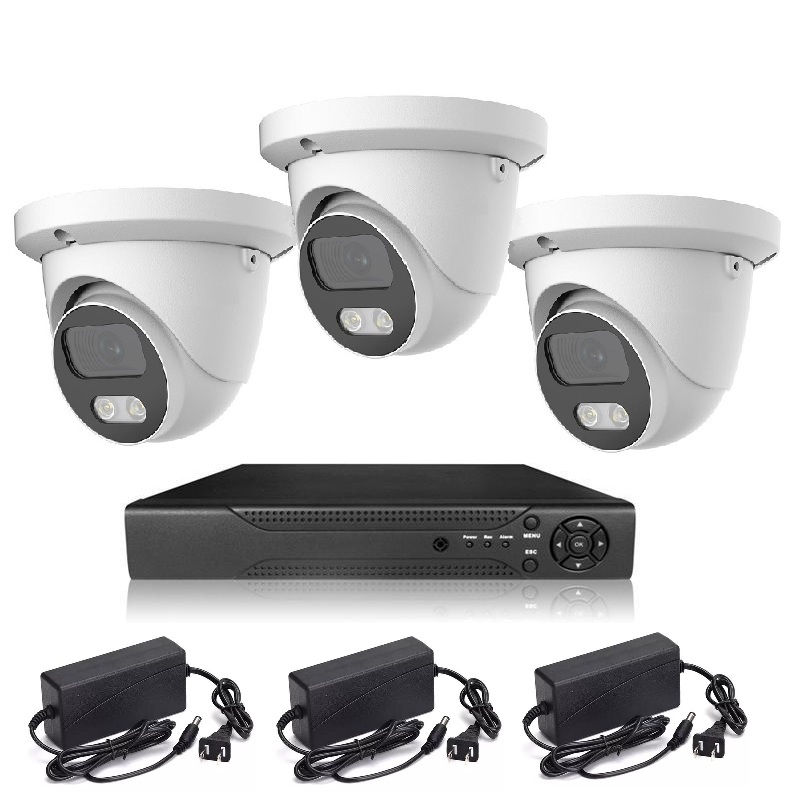 Equipo para instaladores de 3 Cámaras CCTV